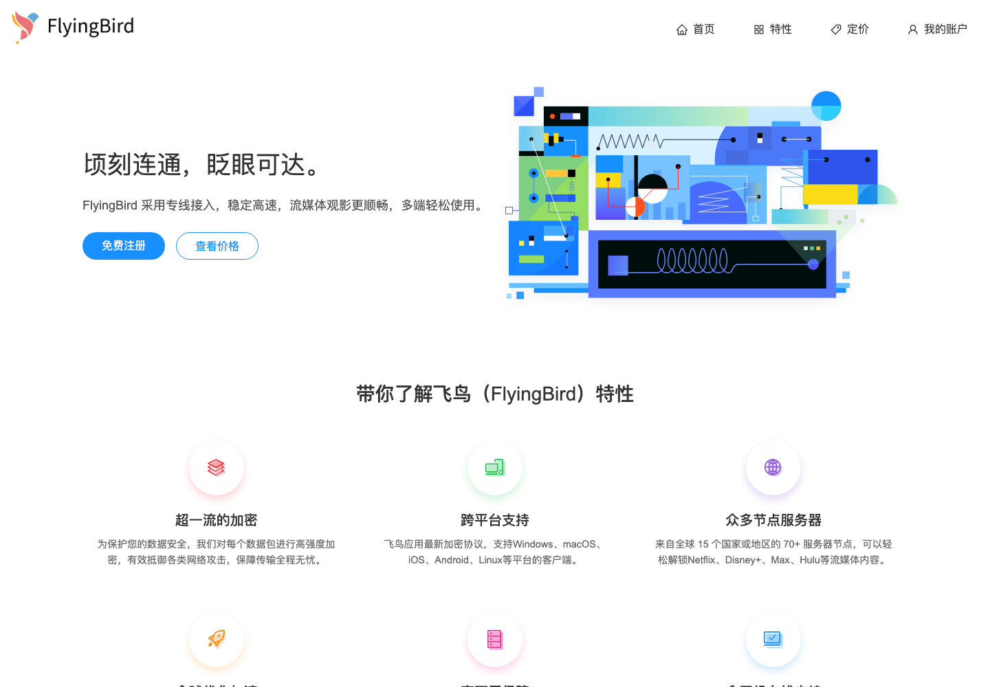 FlyingBirds 官方首页截图