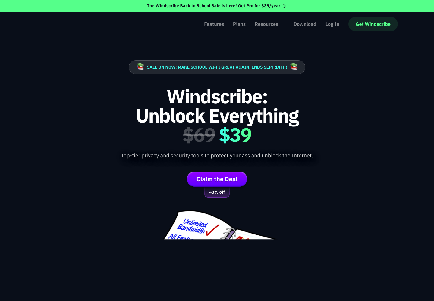 Windscribe 官方首页截图